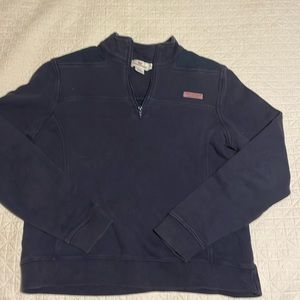 Ladies Vineyard Vines Shep Shirt, 1/4 zip, navy, ladies medium